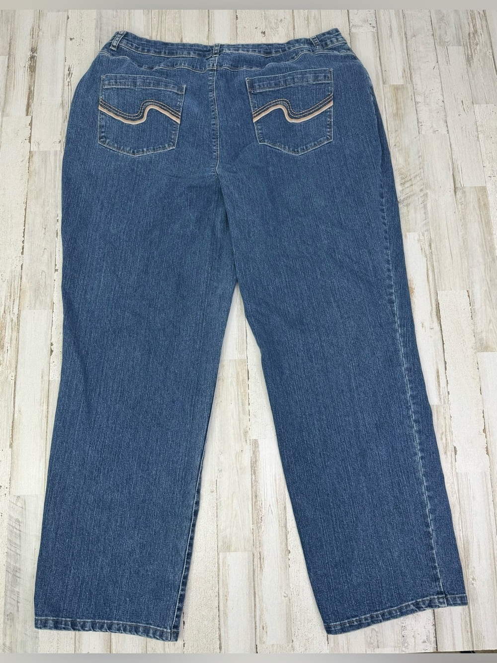 Cato Premium Jeans Women's 20W 38x32 Blue Straight Leg High Rise